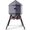 CoopWorx Poultry Feeder, 80 lb, Gray, 8 Ports