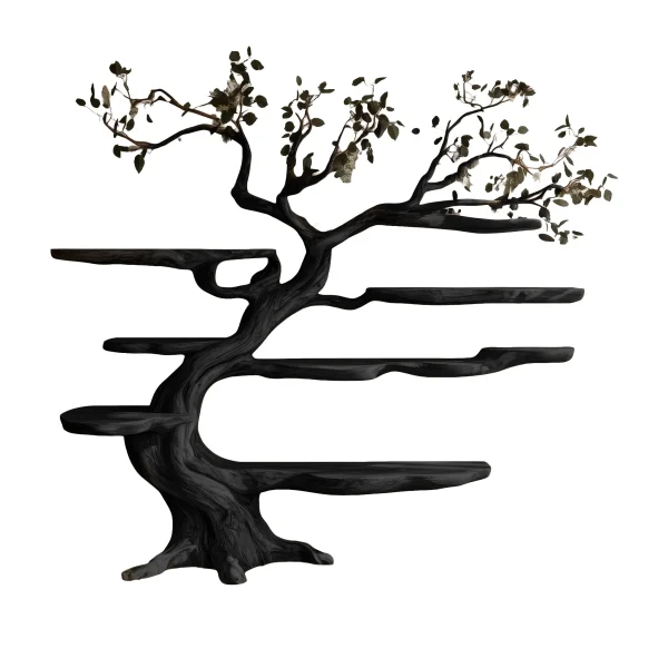Arborealis Sculpted Solid Wood Tree Bookshelf