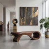 Artistic Sculptural Organic Bench For Entryway Decor