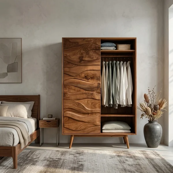 Artistic Sculptural Wardrobe For Bedroom Decor Interior