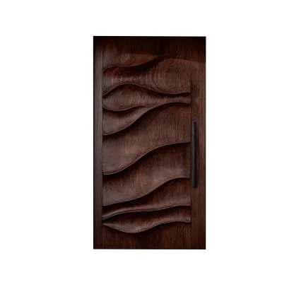 Arvexa Sculpted Solid Wood Rectangular Single Door