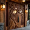 Aurelthorn Sculpted Solid Wood Single Door With Panel