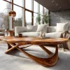 Aurevyn Live Edge Solid Wood Coffee Table