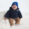 Baby Down Fleece-Lined Jacket - Navy