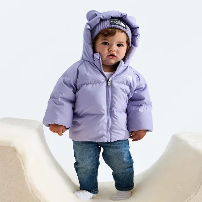 Baby Down Fleece-Lined Jacket - Navy