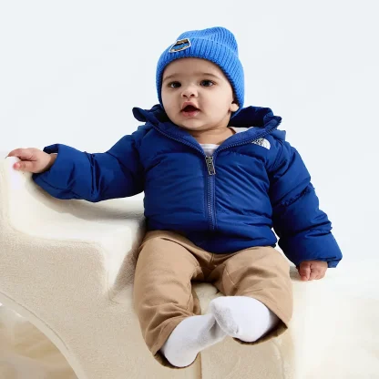 Baby Down Fleece-Lined Jacket - Navy