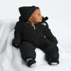 Baby Insulated Puffer One-Piece - Black