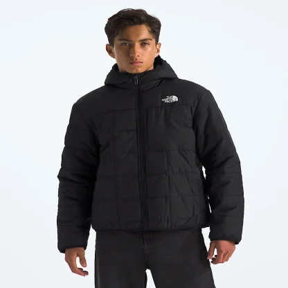 Boys' Reversible Hooded Jacket - Black