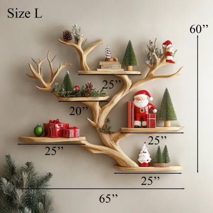 Branch Tree Shelf Floating Corner Shelf Mid Century