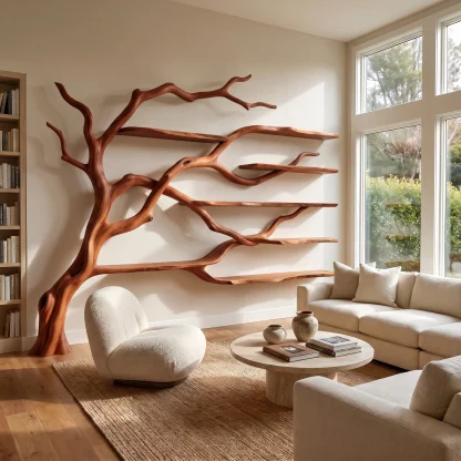 Branchmere Handcrafted Solid Wood Tree Bookshelf