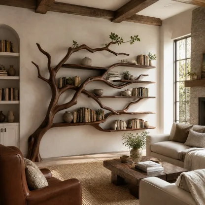 Branchmere Handcrafted Solid Wood Tree Bookshelf