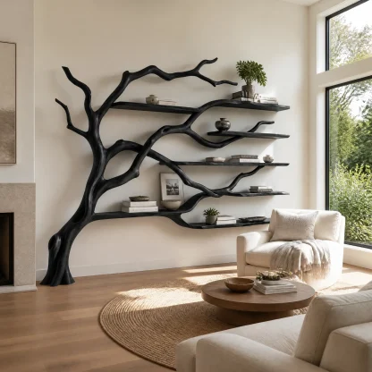 Branchmere Handcrafted Solid Wood Tree Bookshelf