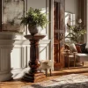Bravion Handcrafted Solid Wood Pedestal Stand