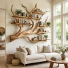 Briarcanopy Handcrafted Solid Wood Floating Tree Bookshelf