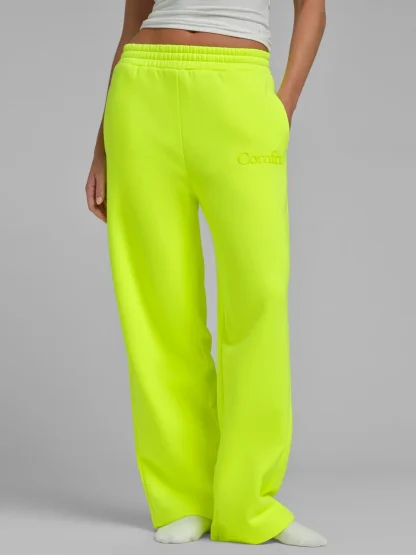 Bright Straight Leg Sweatpants - Yellow