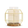 Caged Jar Candle Holder - Gold