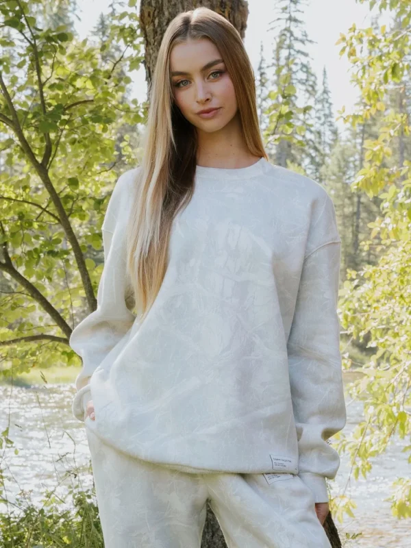 Camouflage Print Crewneck Sweatshirt