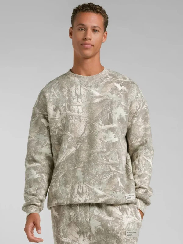 Camouflage Print Crewneck Sweatshirt
