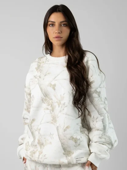 Camouflage Print Crewneck Sweatshirt
