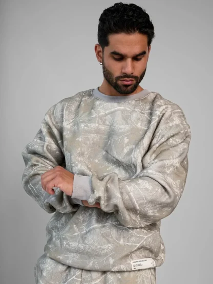 Camouflage Print Crewneck Sweatshirt