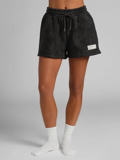 Camouflage Print Lounge Shorts - White Oak