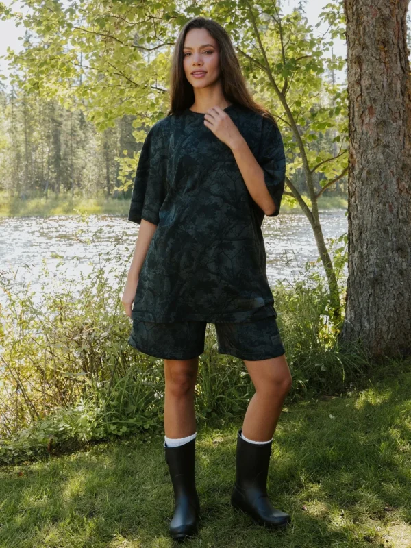 Camouflage Print T-Shirt - White Oak