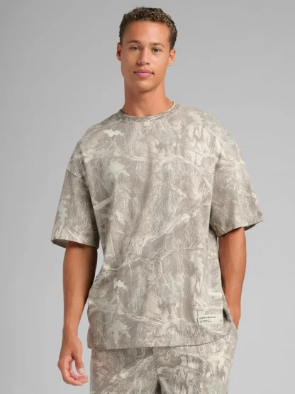 Camouflage Print T-Shirt - White Oak