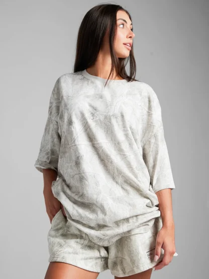 Camouflage Print T-Shirt - White Oak