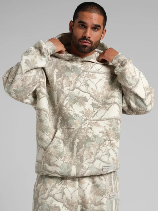 Camouflage Pullover Hoodie - Silver Birch