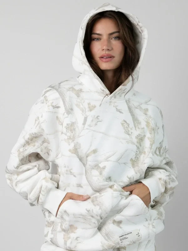Camouflage Pullover Hoodie - Silver Birch