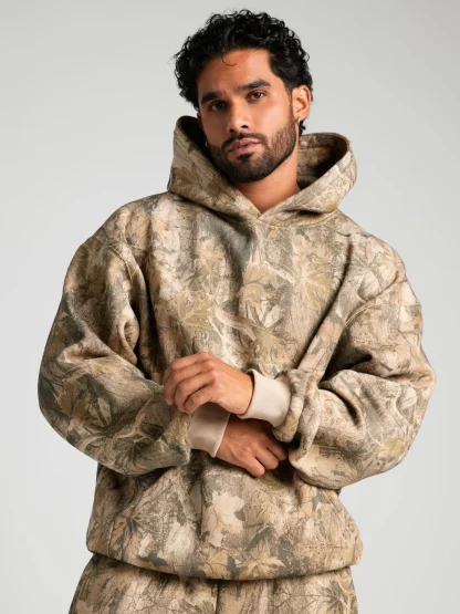 Camouflage Pullover Hoodie - Silver Birch