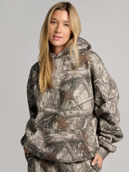 Camouflage Pullover Hoodie - Silver Birch