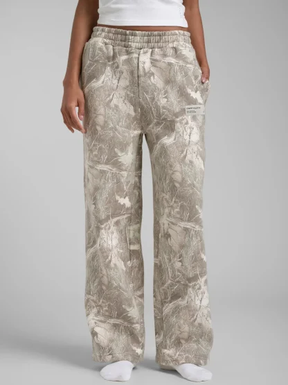 Camouflage Straight-Leg Sweatpants - Rosewood