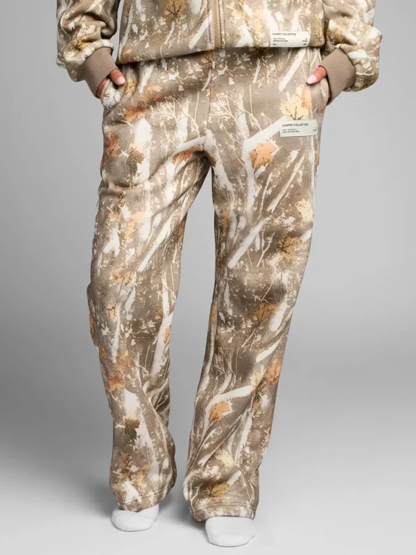 Camouflage Straight-Leg Sweatpants - Rosewood