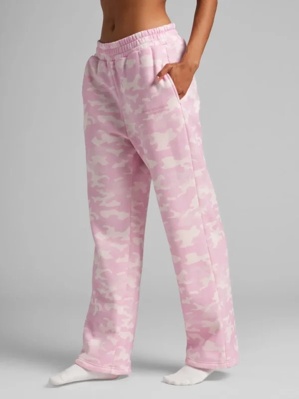 Camouflage Straight-Leg Sweatpants - Rosewood