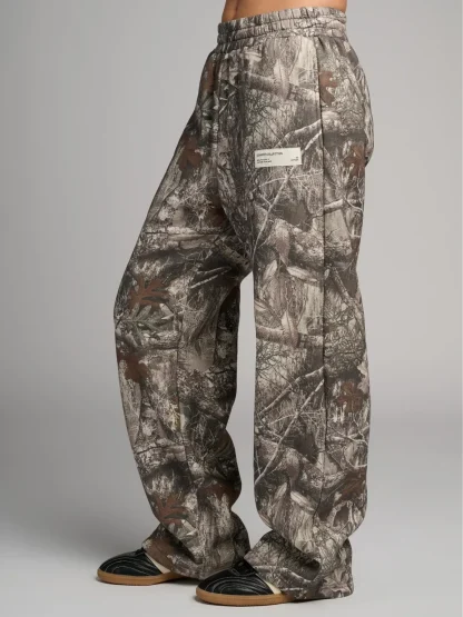 Camouflage Straight-Leg Sweatpants - Rosewood