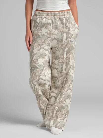 Camouflage Straight-Leg Sweatpants - Rosewood