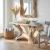 Coastal Rustic Organic Console Table Living Room And Entryway