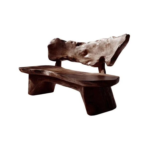 Coastline Drift Handcrafted Solid Wood Outdoor Bench