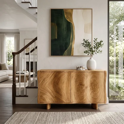 Contemporary Curved Sideboard For Foyer