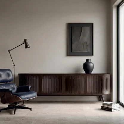 Contemporary Fluted Sideboard For Dining Room