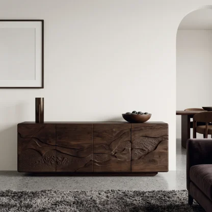 Contemporary Nature Carved Sideboard For Foyer