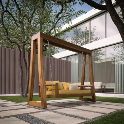 Contemporary Outdoor Swing Bench For Garden Patio Relaxation