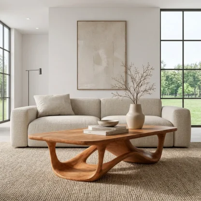 Contemporary Sculptural Coffee Table For Living Room