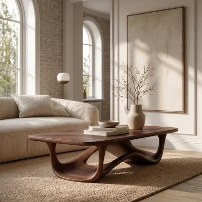 Contemporary Sculptural Coffee Table For Living Room