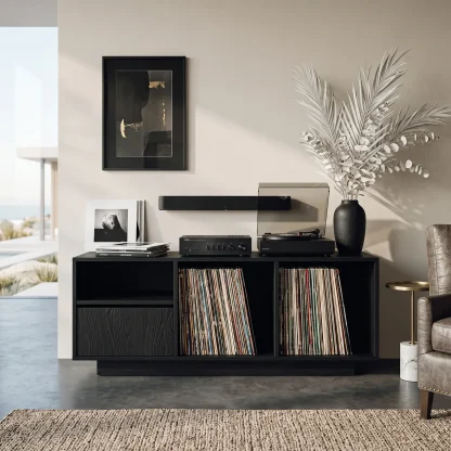 Contemporary Turntable Record Cabinet For Living Room