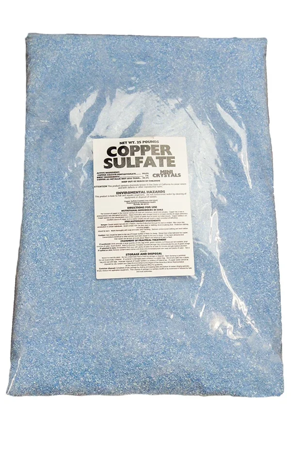 Earthworks Health Copper Sulfate Fine Crystals 25 lb Bag