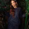 Crewneck Sweatshirt - Midnight Leopard