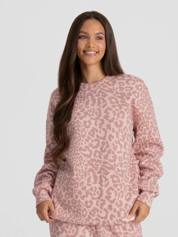 Crewneck Sweatshirt - Midnight Leopard