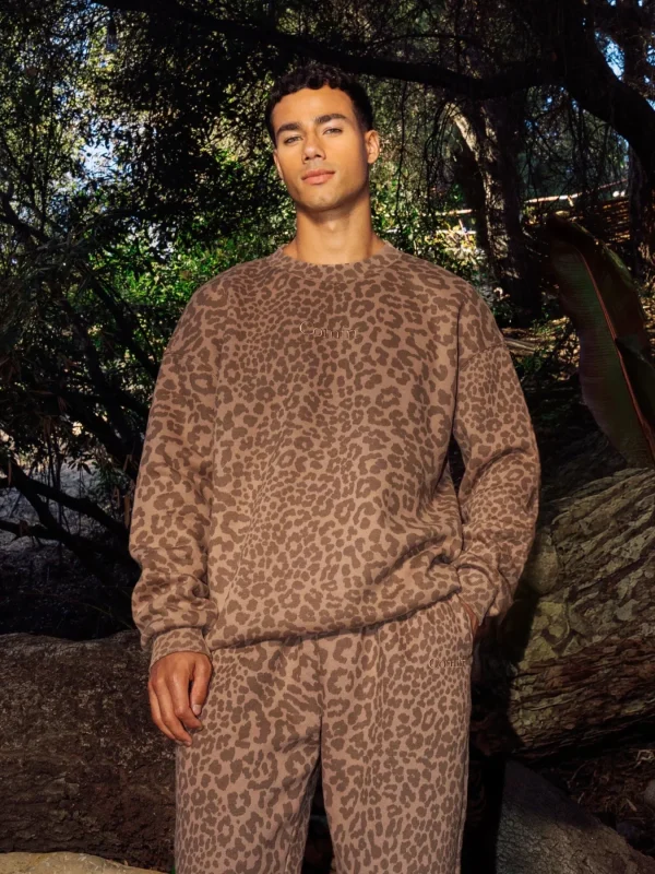 Crewneck Sweatshirt - Midnight Leopard